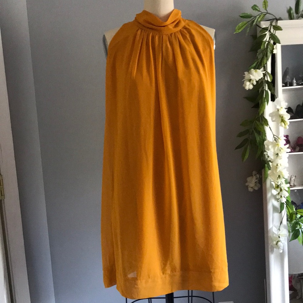 Eva Mendes Orange dress